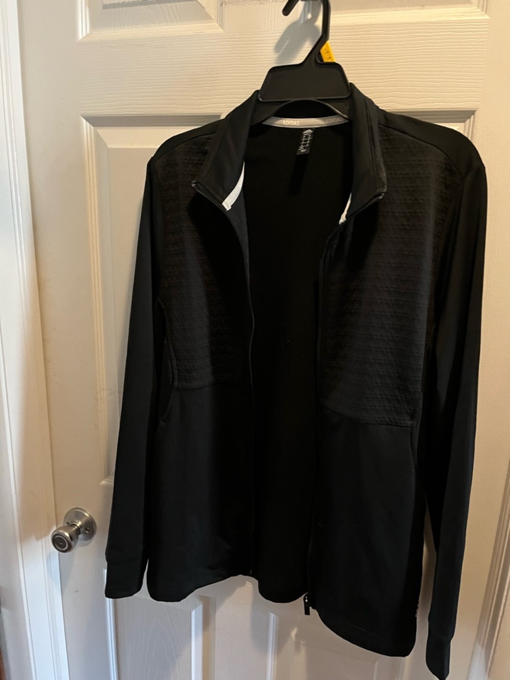adidas Black Full-Zip Golf Black Athletic Wear Jacket Ladies Size Extra Large